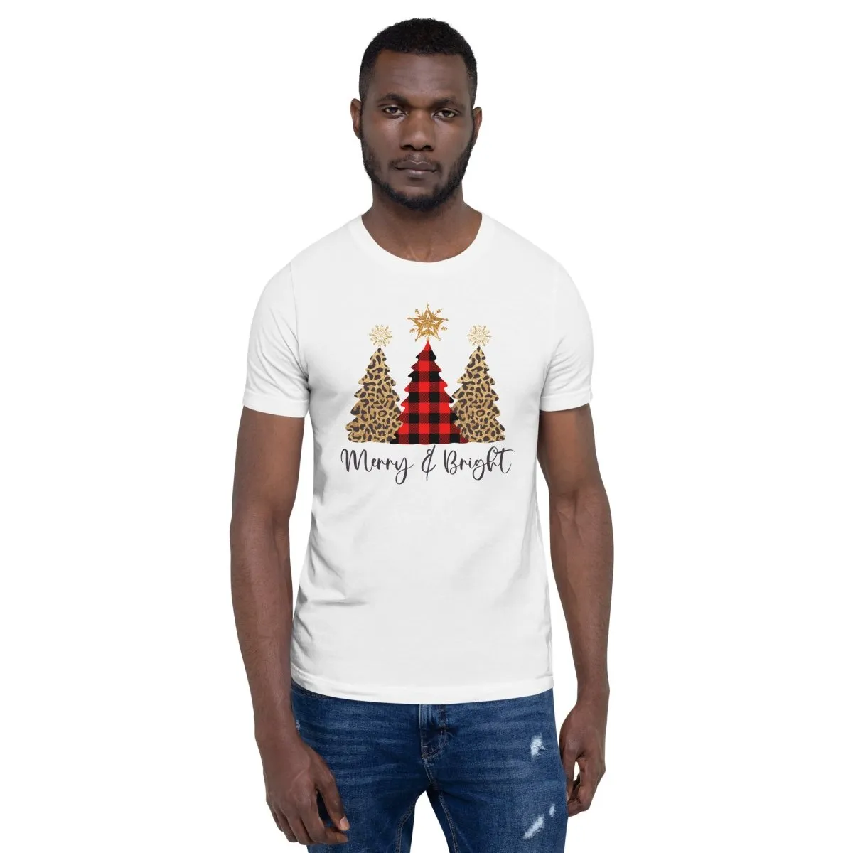 Merry & Bright Plaid Trees T-Shirt
