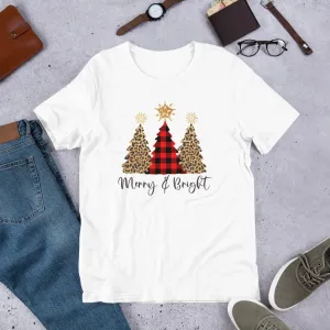 Merry & Bright Plaid Trees T-Shirt