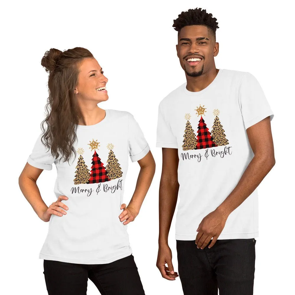 Merry & Bright Plaid Trees T-Shirt