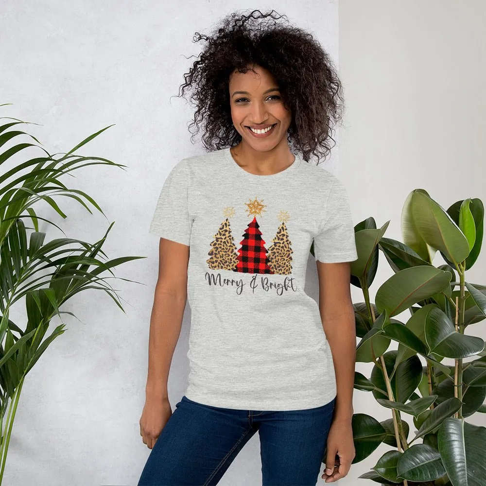 Merry & Bright Plaid Trees T-Shirt