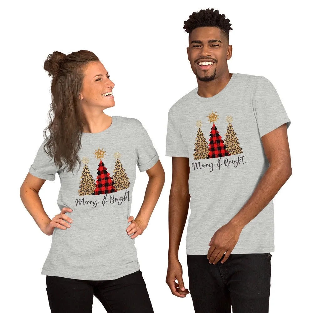 Merry & Bright Plaid Trees T-Shirt