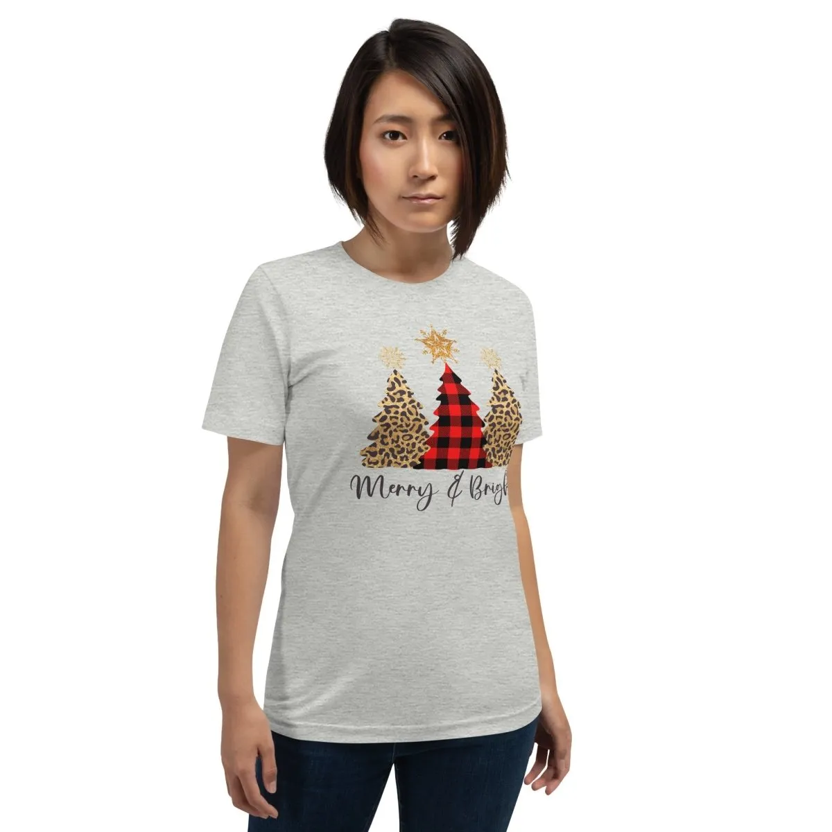 Merry & Bright Plaid Trees T-Shirt