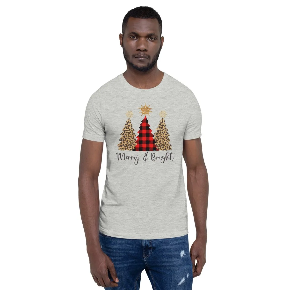 Merry & Bright Plaid Trees T-Shirt
