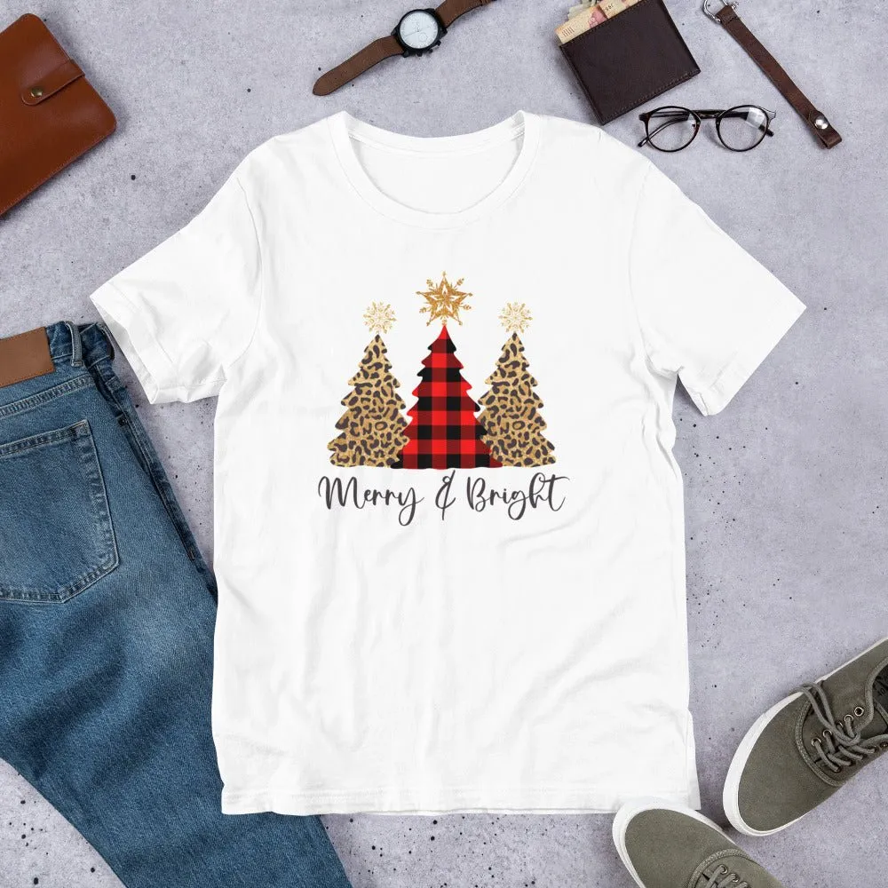Merry & Bright Plaid Trees T-Shirt