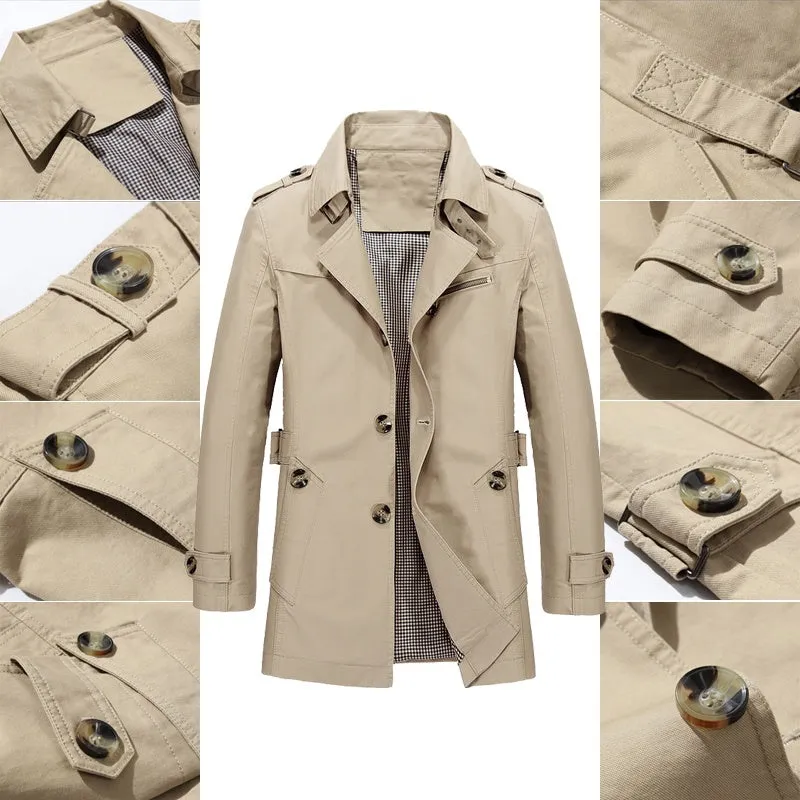 Michael™ | Men's business windbreakers Long jackets