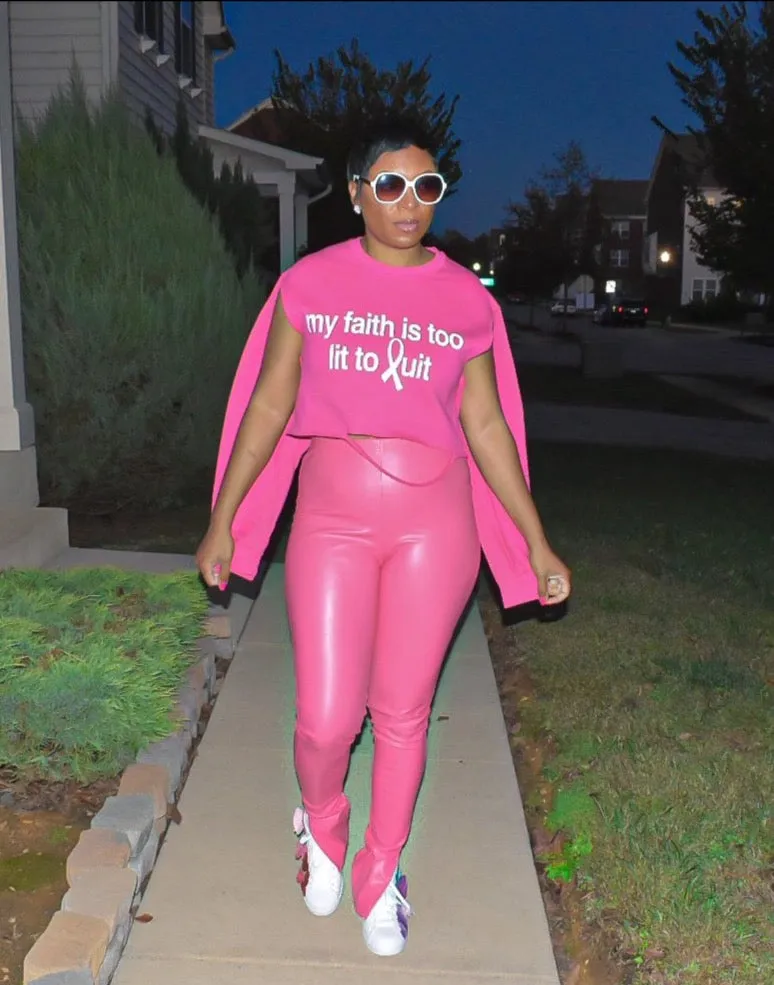My Faith is too Lit to Quit Breast Cancer Awareness Sweatshirt