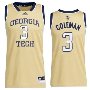 NCAAB Dallan Coleman Georgia Tech Yellow Jackets 3 Jersey