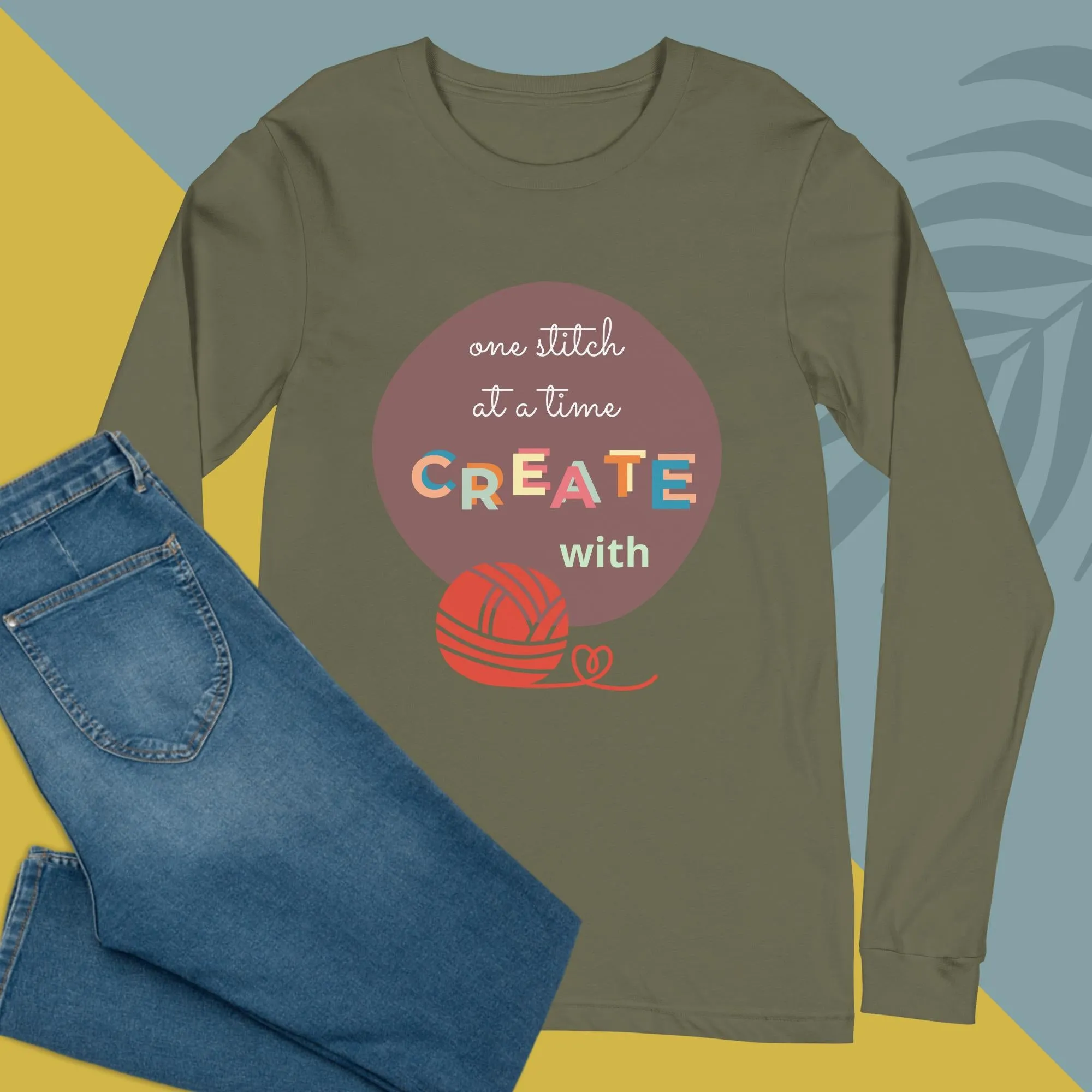 NEW! One stitch at a time Long Sleeve Tee