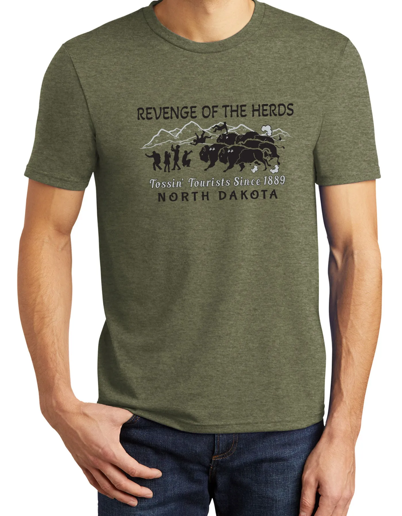 North Dakota Revenge Of The Herds Short Sleeved Tee