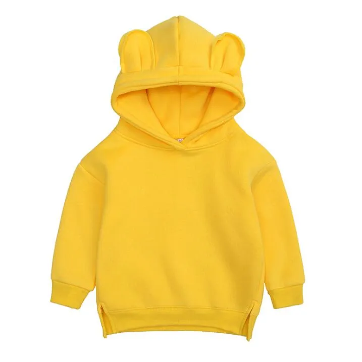 Orangemom Fleece Hooded Sweatshirt for Baby Boys and Girls - Yellow