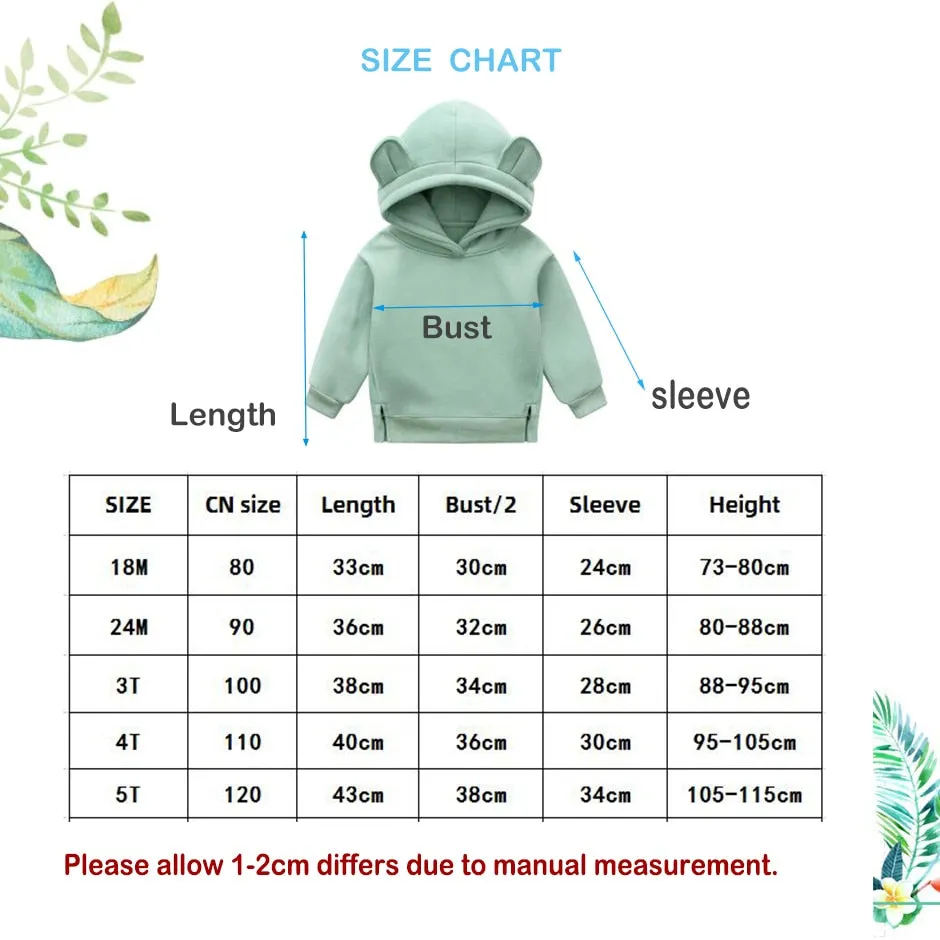 Orangemom Fleece Hooded Sweatshirt for Baby Boys and Girls - Yellow