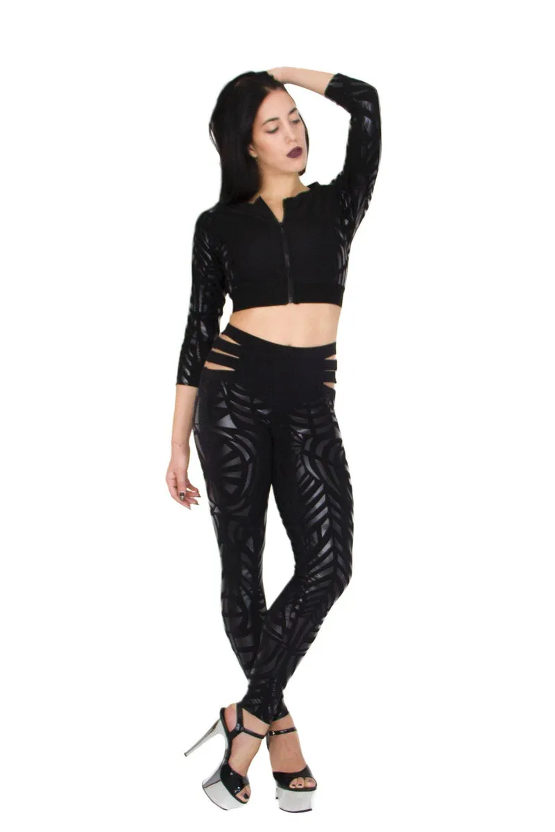 Paradise Chick Superhero Extra Sticky Crop Top - Aztec