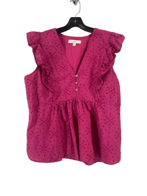 Pink Blouse Sleeveless Loft, Size L