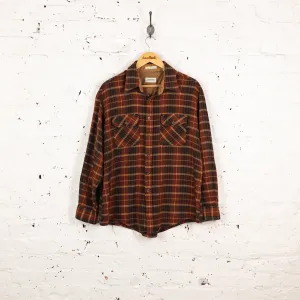 Plaid Check Shirt - Brown - XL