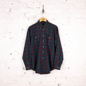 Plaid Check Shirt - Green - M