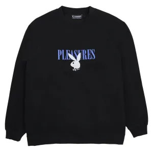 Pleasures Men x PLAYBOY Bunny Logo Crewneck Black