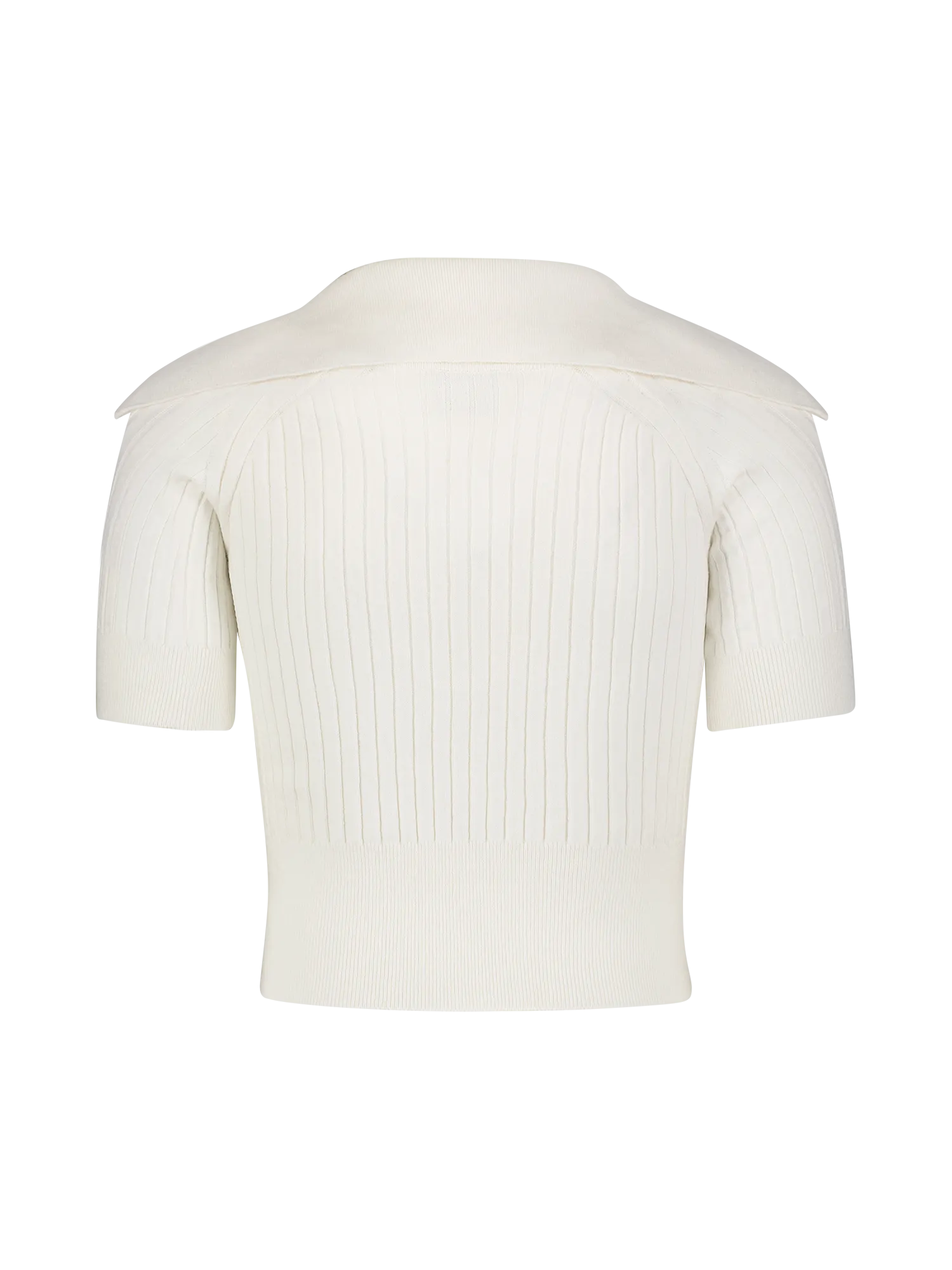 Polo Rib Knit Crop Top