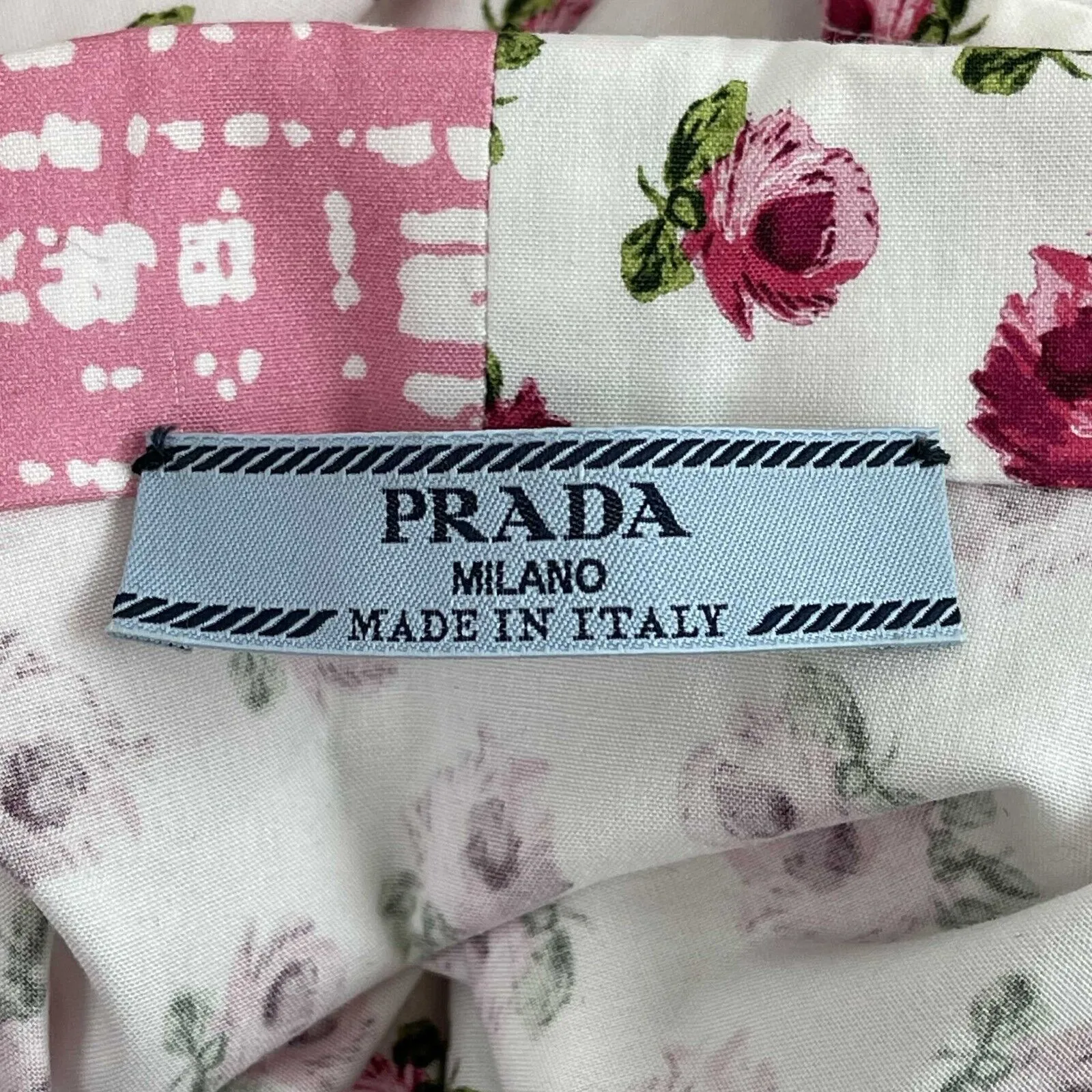 Prada Double Match poplin Button up shirt Rose Plaid 38 US 2 Excellent