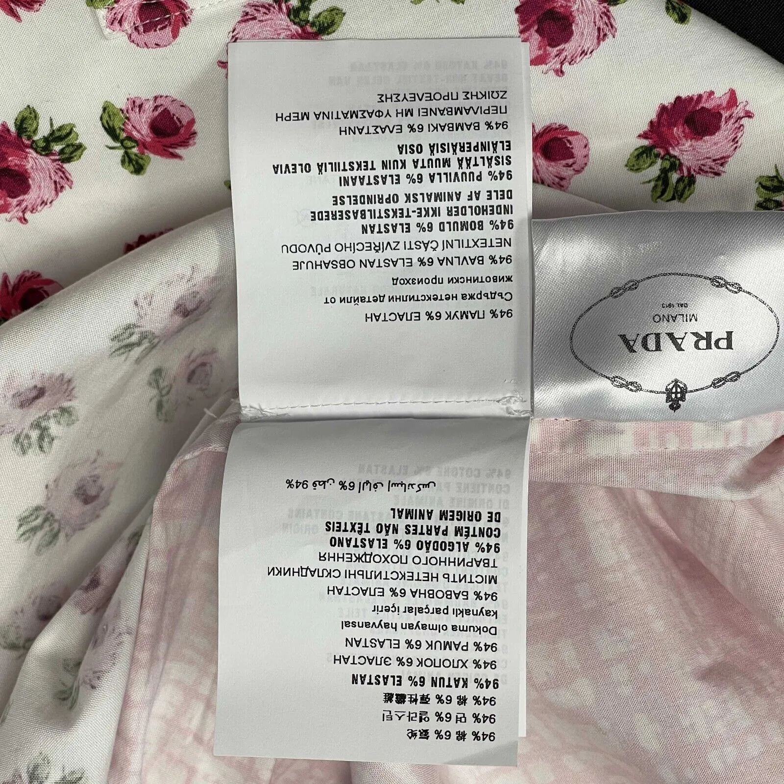 Prada Double Match poplin Button up shirt Rose Plaid 38 US 2 Excellent