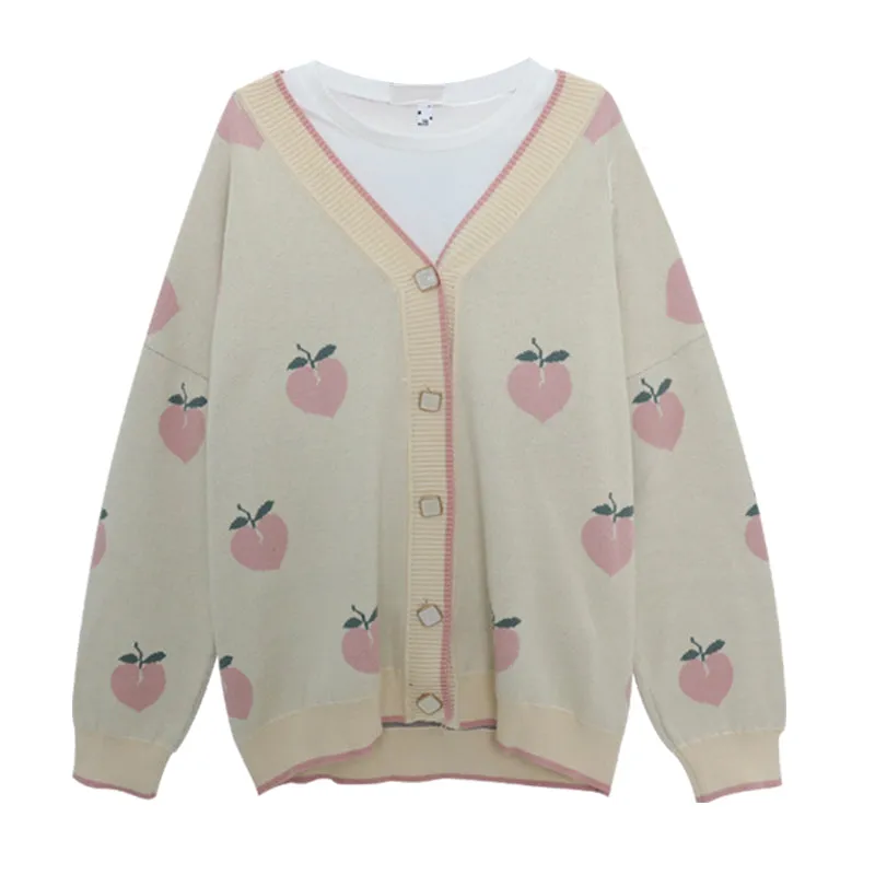 "PEACH SWEATER" CARDIGAN N111203