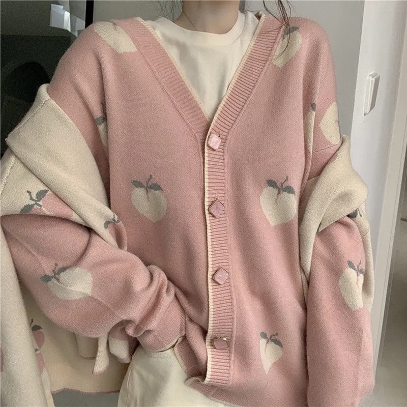 "PEACH SWEATER" CARDIGAN N111203
