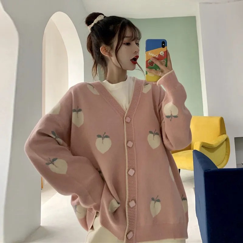 "PEACH SWEATER" CARDIGAN N111203
