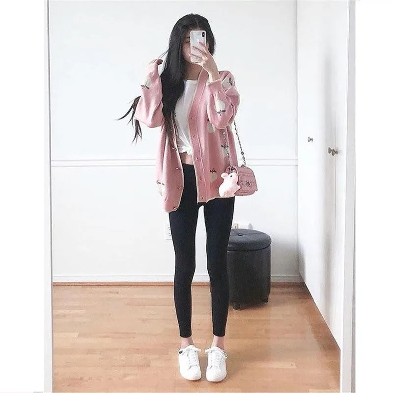 "PEACH SWEATER" CARDIGAN N111203