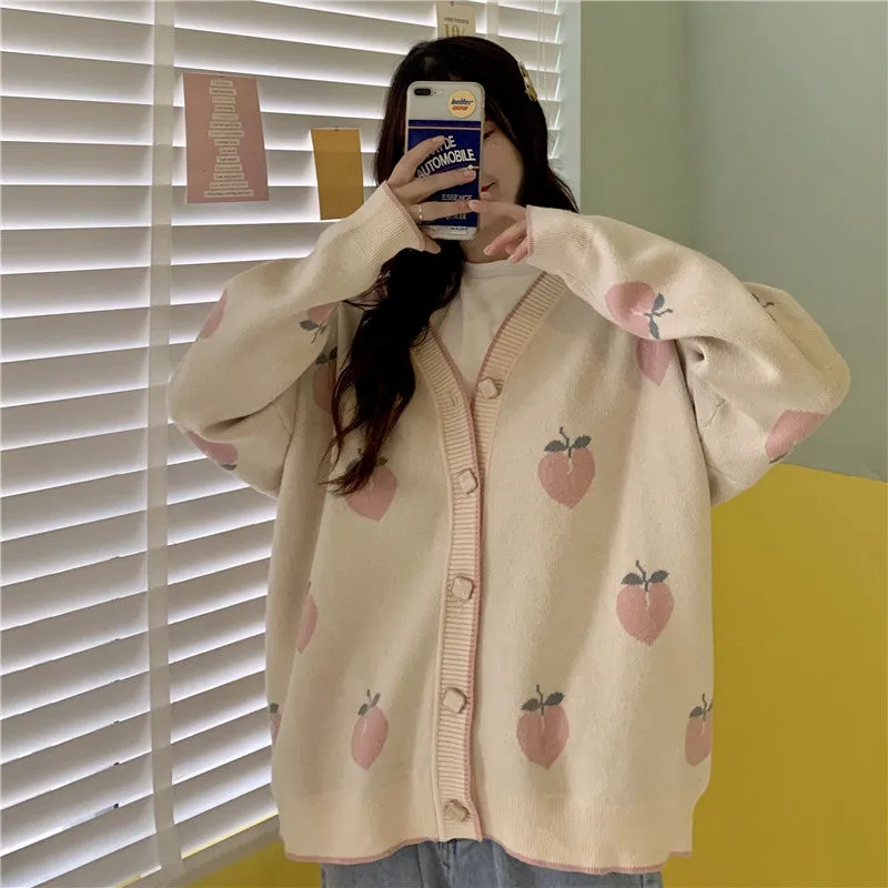 "PEACH SWEATER" CARDIGAN N111203