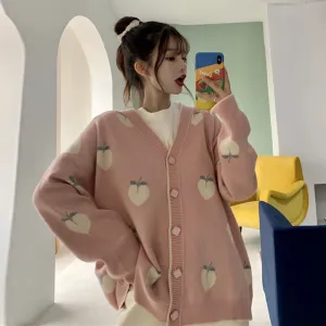 "PEACH SWEATER" CARDIGAN N111203