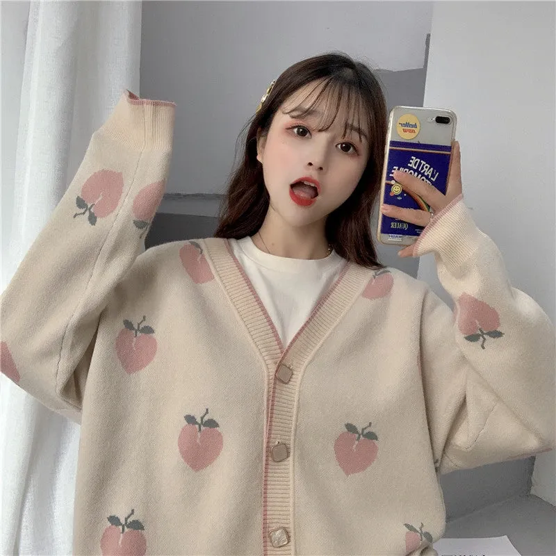 "PEACH SWEATER" CARDIGAN N111203