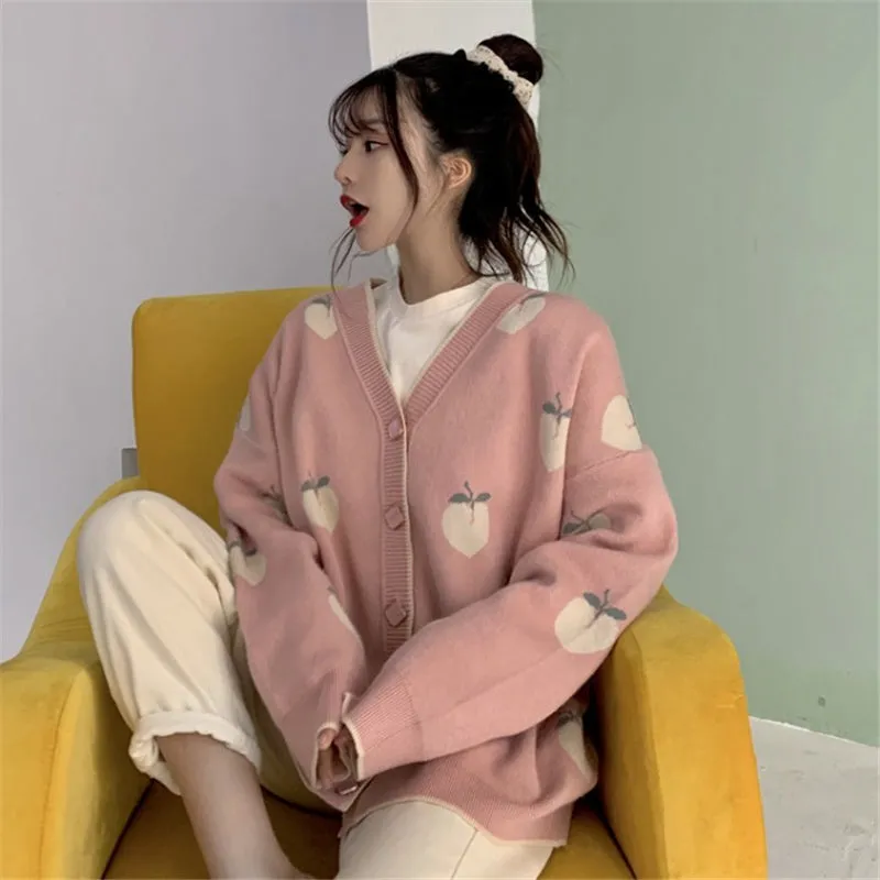 "PEACH SWEATER" CARDIGAN N111203