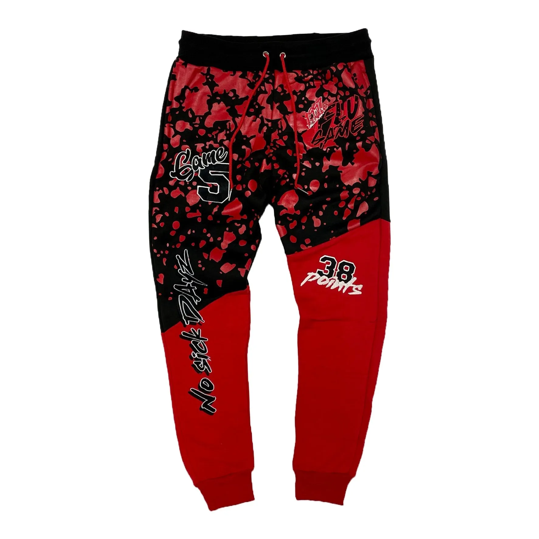 Retro Label No Sick Days Joggers (RETRO 4 RED THUNDER)