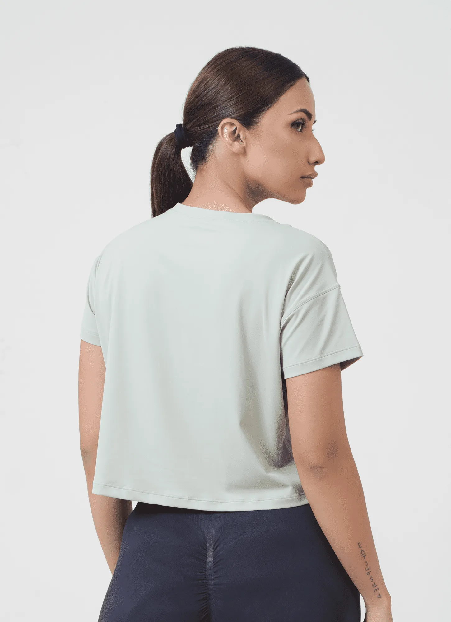 Rush Crop T-Shirt-Green