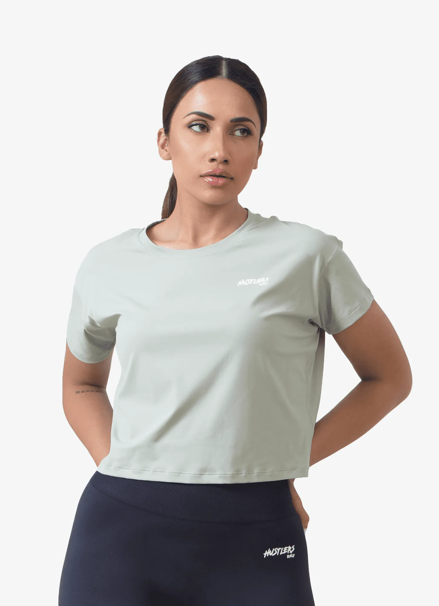 Rush Crop T-Shirt-Green