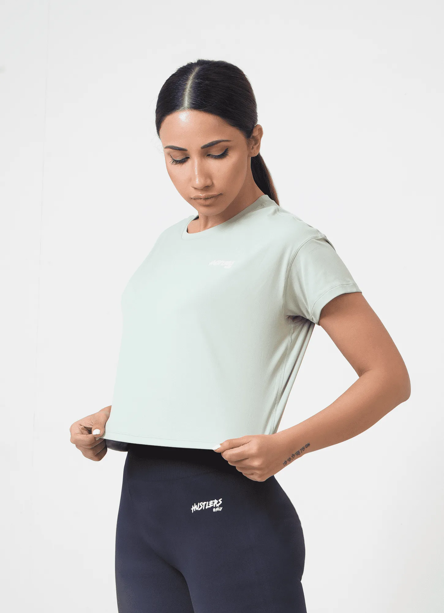 Rush Crop T-Shirt-Green