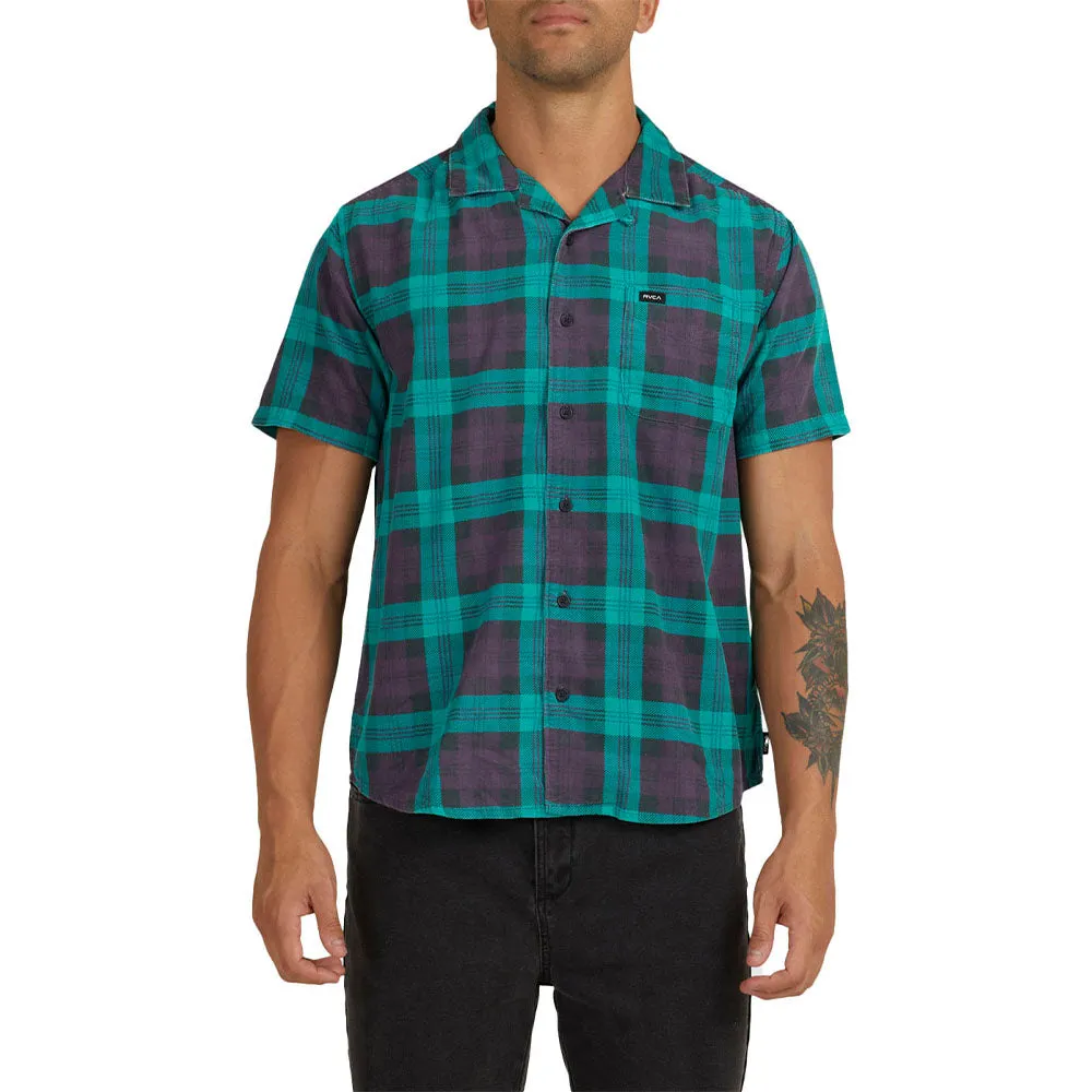RVCA - Barbed Plaid Shirt Teal