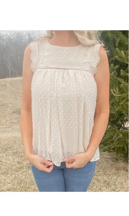 Saving Grace Eyelet Top