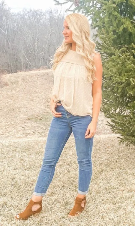 Saving Grace Eyelet Top