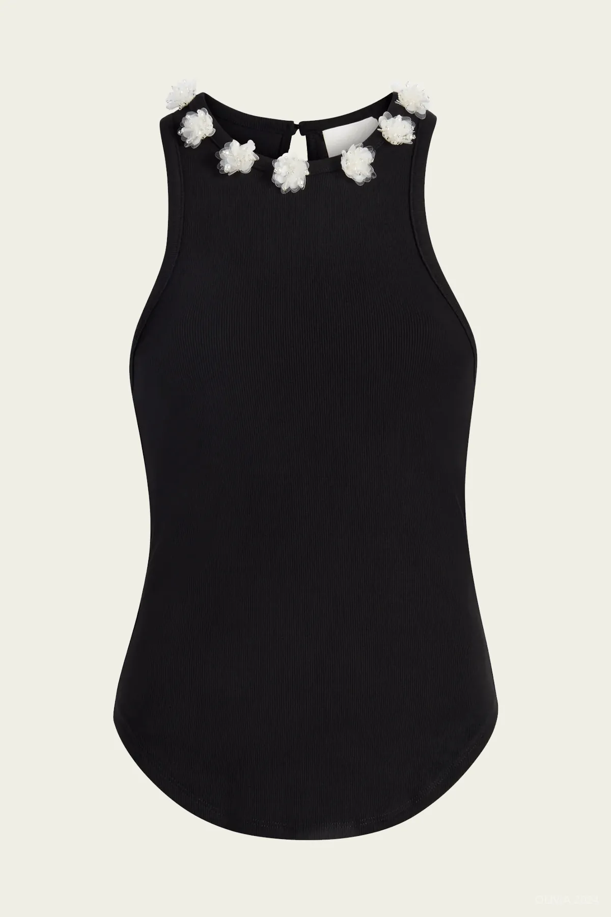 Sequin Dot Lizzie Tank Top in Black