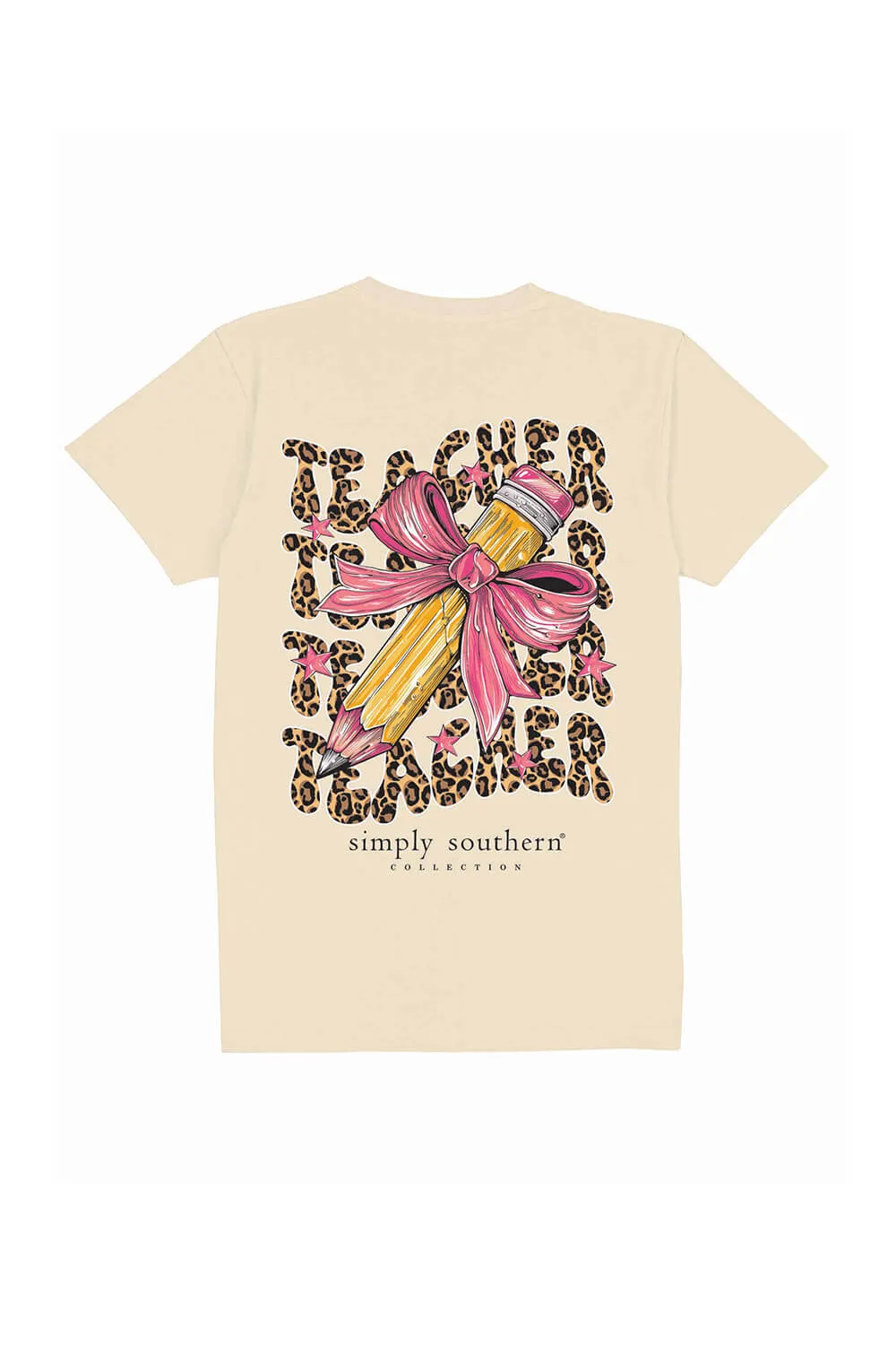 Simply Southern Teacher T-Shirt for Women in Natural | SS-TEACHER-NATURAL