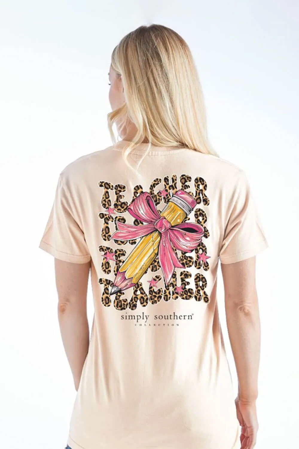 Simply Southern Teacher T-Shirt for Women in Natural | SS-TEACHER-NATURAL