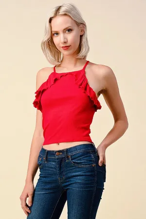 Sleeveless Ruffled Cami