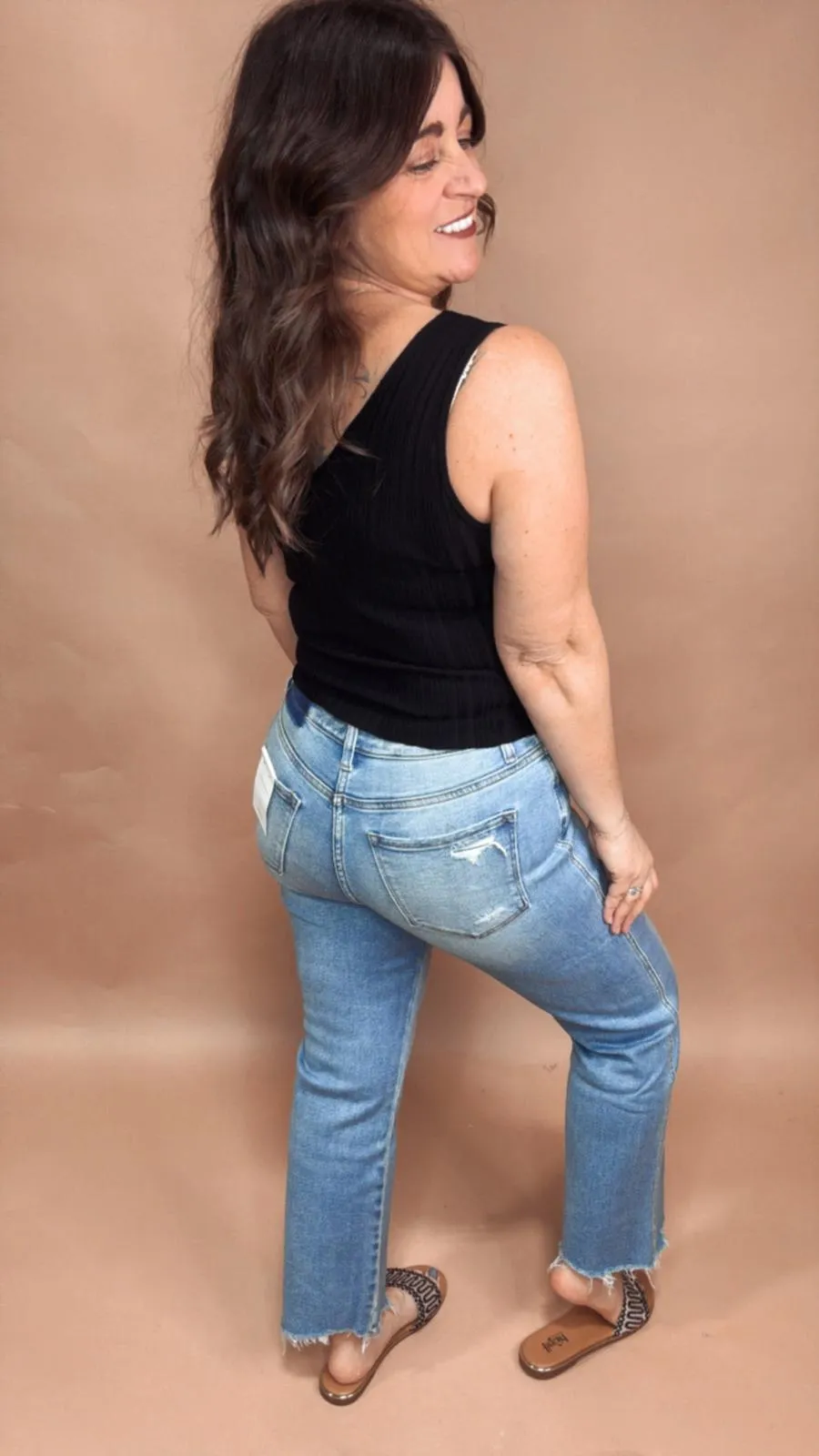 Sleeveless Sweater Tank in Black