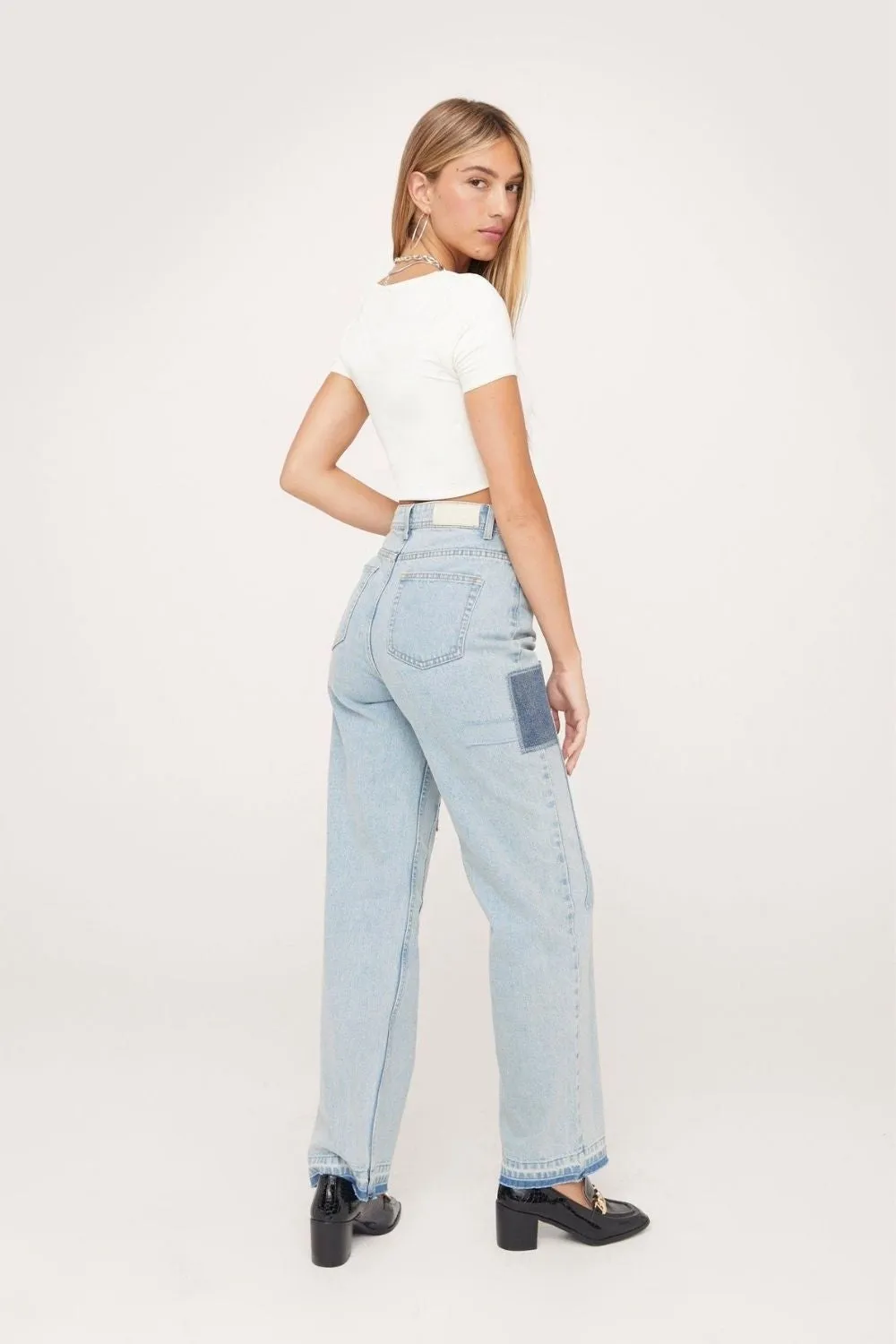 Slinky Cut Out Asymmetric Crop Top