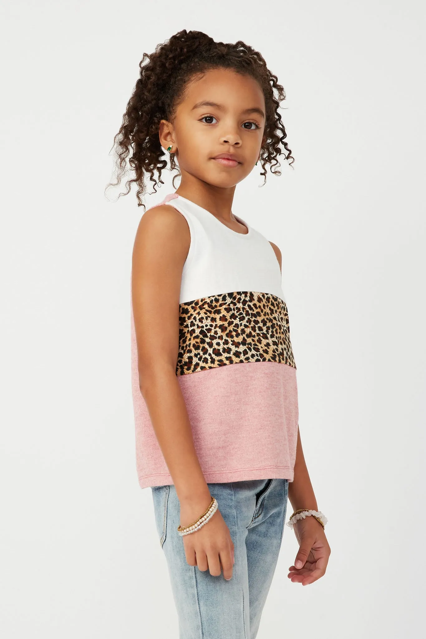 Smithsonian Cheetah Print Block Knit Tank
