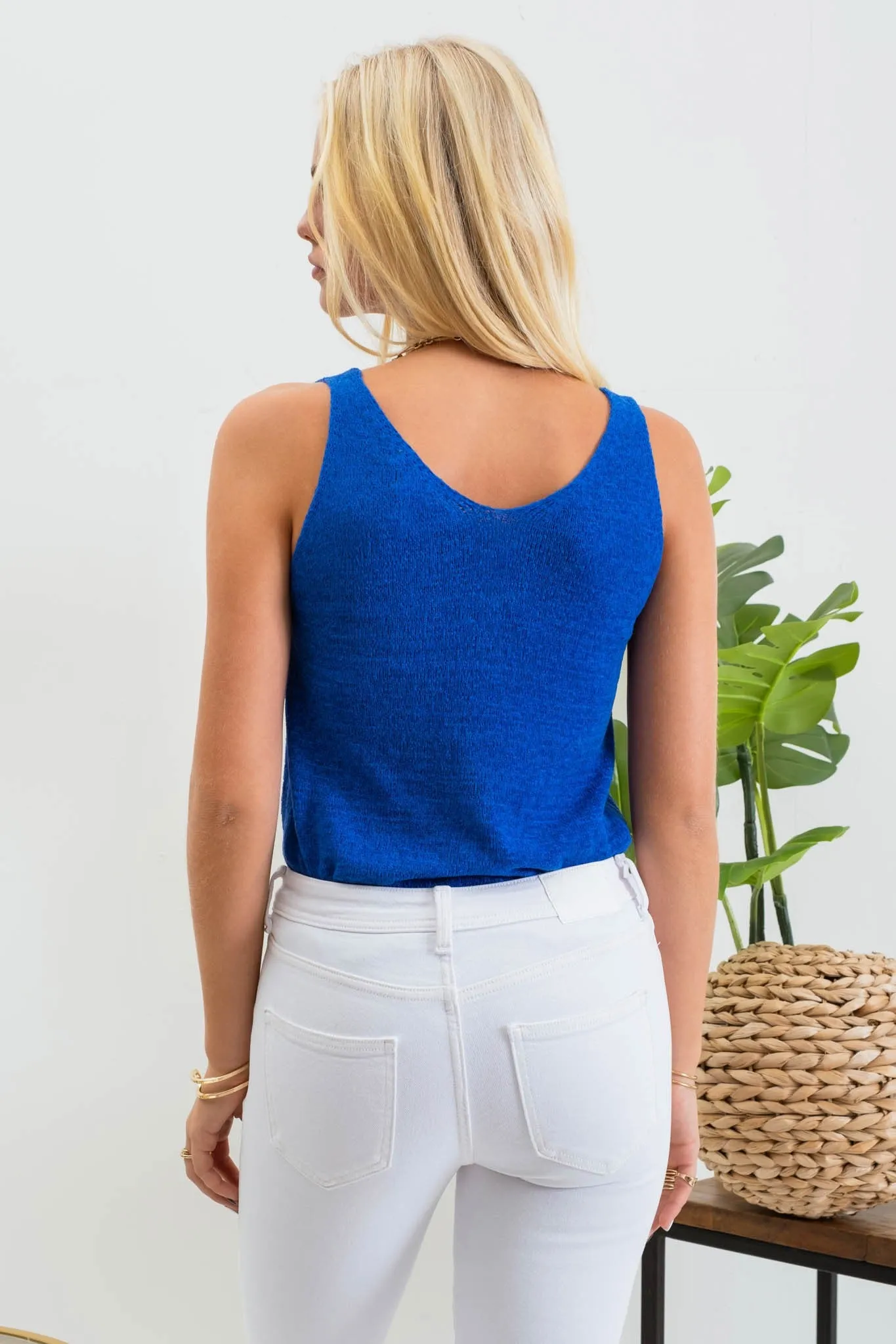 Solid Knitted Pullover Top