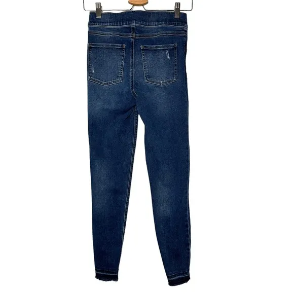 SPANX Distressed Skinny Pull On Jeans