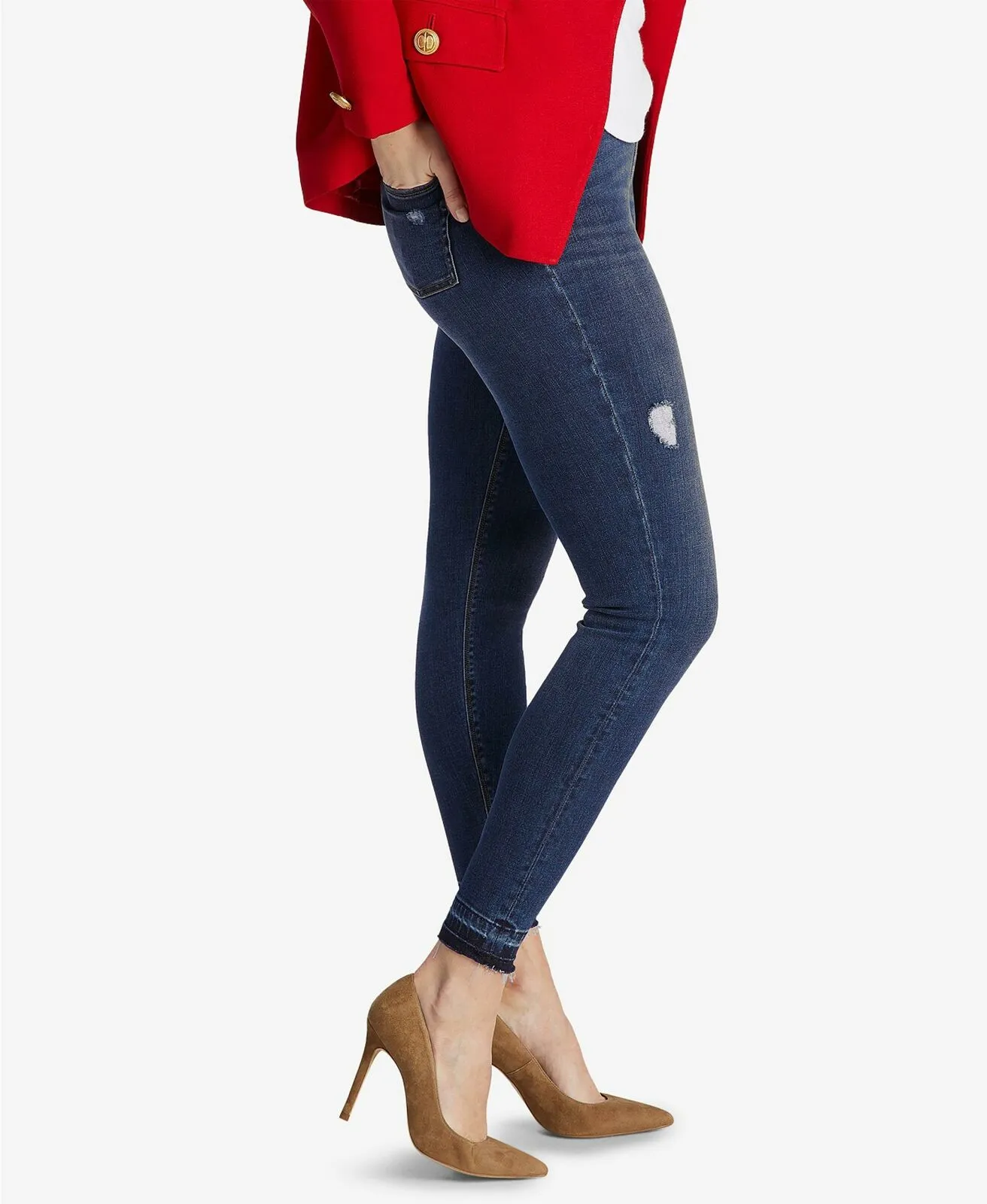 Spanx Women's Distressed Skinny Jeans. 20203R