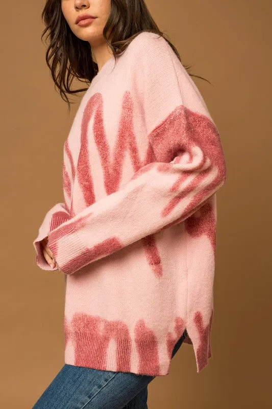 Spray Print Sweater