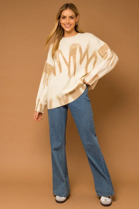 Spray Print Sweater